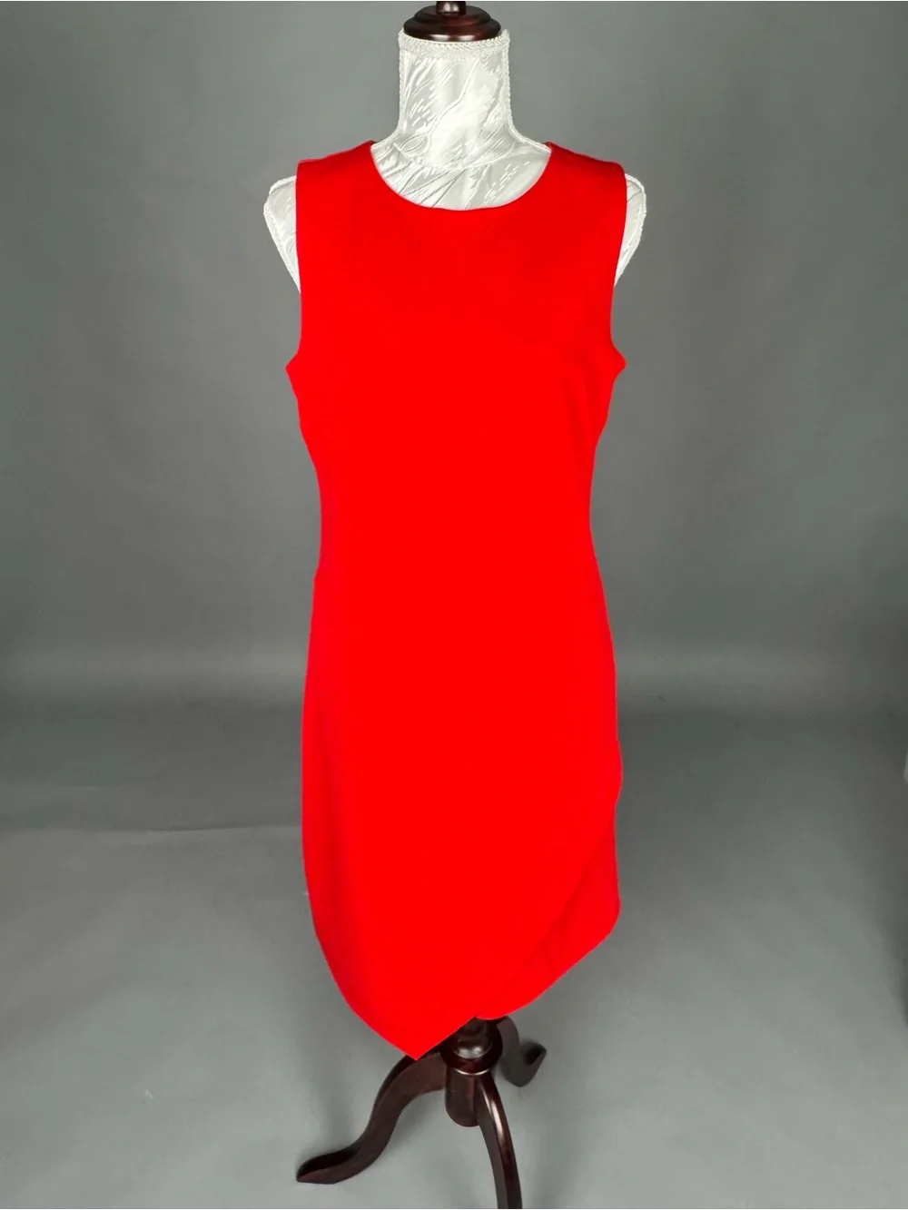 Sam Edelman Red Sleeveless Asymmetrical Sheath Dress Women’s Size 6